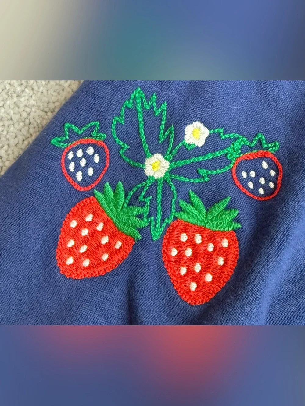 Mini Boden Navy Embroidered Patch Dress - Youth Size 11/12